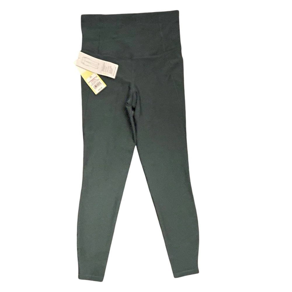 All in Motion Effortless Support Leggings Dark Green High Rise 7/8 Length XS NEW